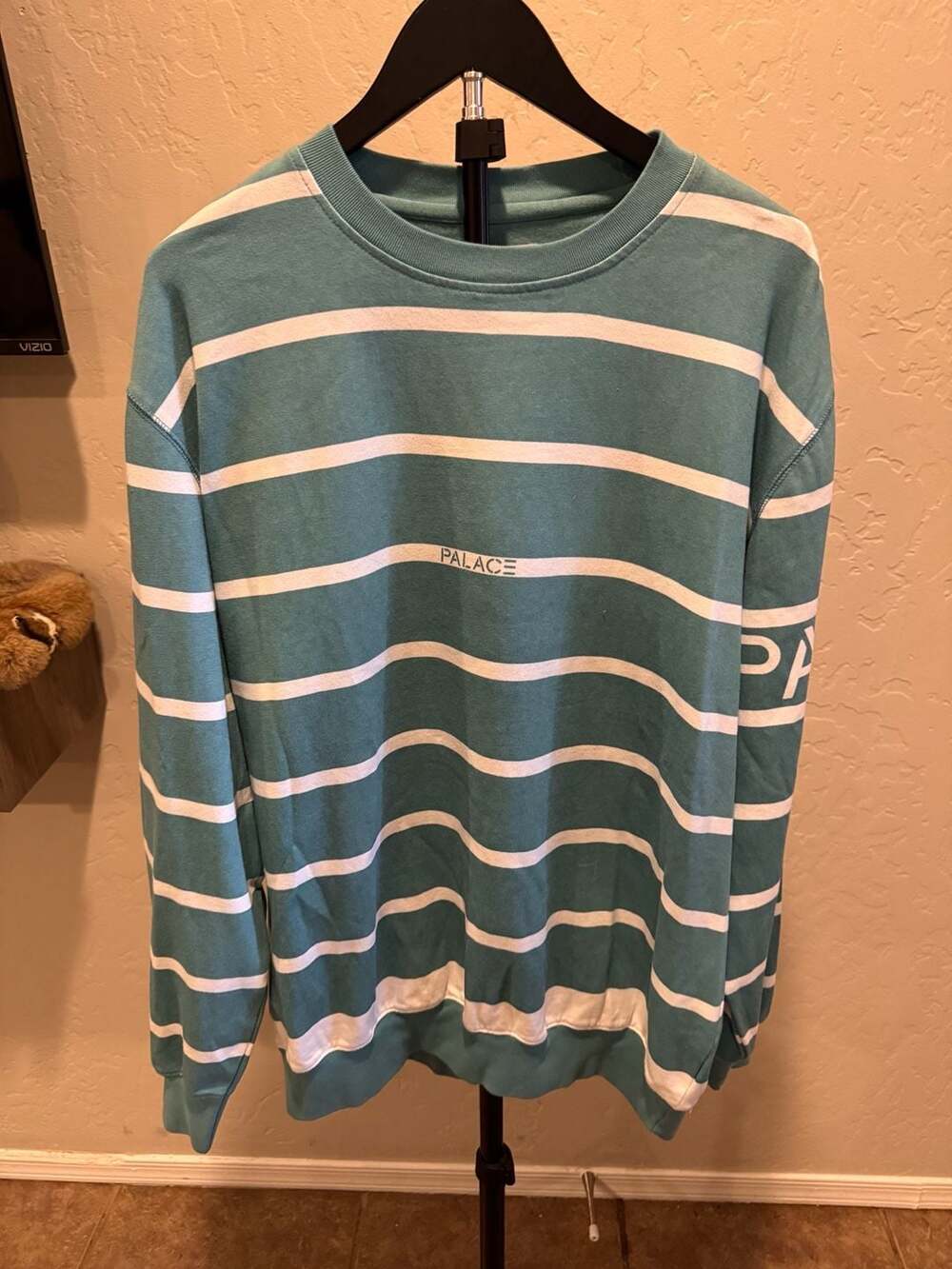 Palace Skateboards Raconteur Crewneck Striped Sweatshirt